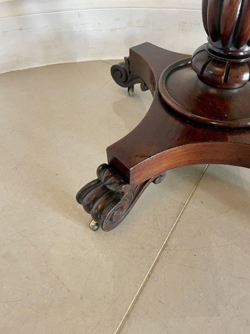 Antique Victorian Quality Rosewood Teapoy - Image 13